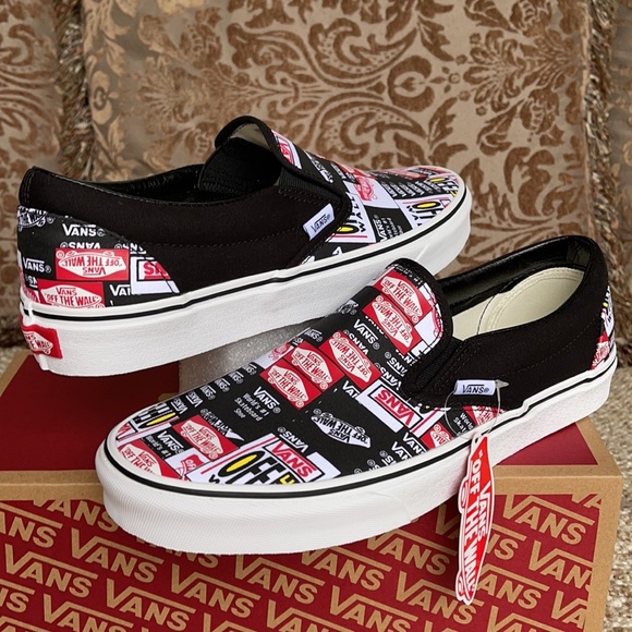 Vans Classic Slip On Label Mix Black/True White WM - Picture 11 of 16